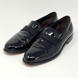 Salvatore Ferragamo Patent Leather Grosgrain Vamp Formal Tux Slipon Loafer 10.5D